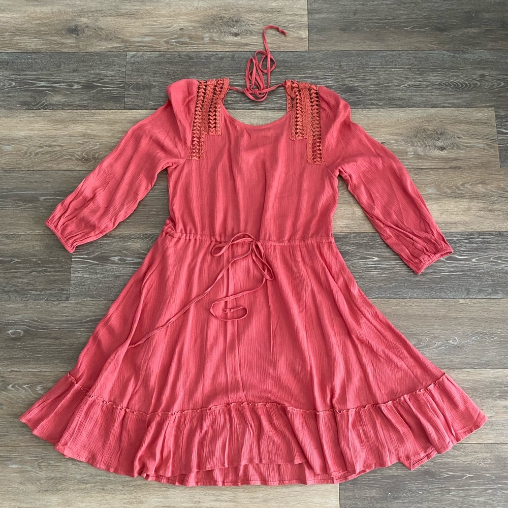 Brand New Andrée Long-sleeve Coral Dress